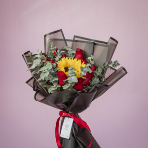 Ramo Girasol Orbitado rojo