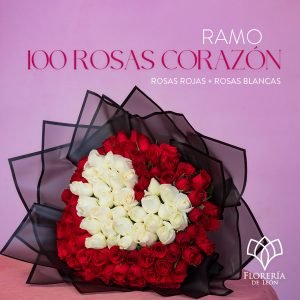 Ramo de 100 rosas Corazón