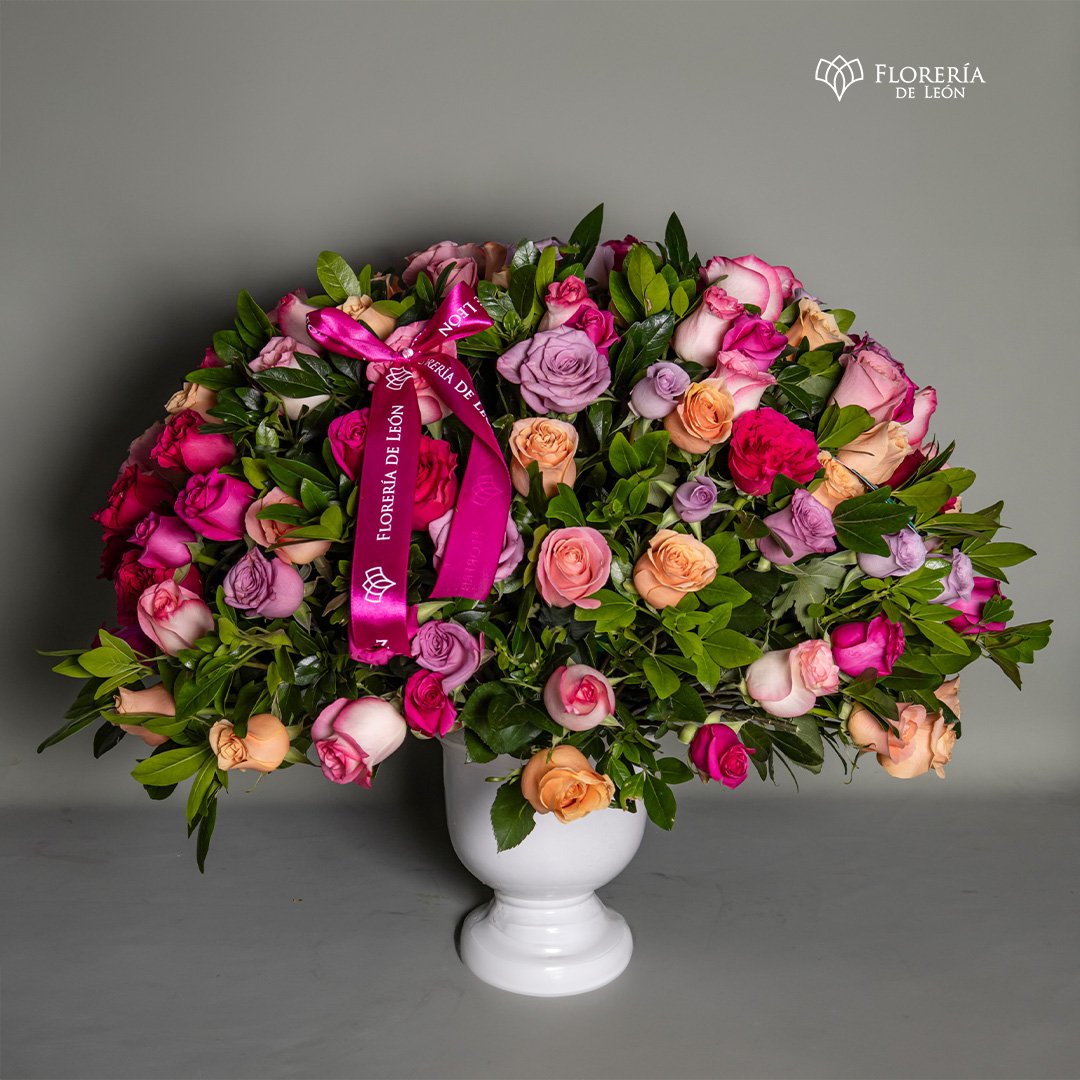 copa 100 rosas pastel