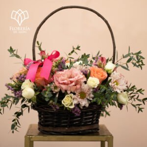 Canasta Chica de Flor Variada