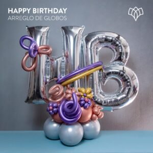 Happy Birthday Arreglo de Globos