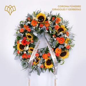 Corona Grande Girasoles con Gerbera