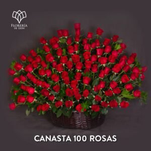 Canasta 100 rosas
