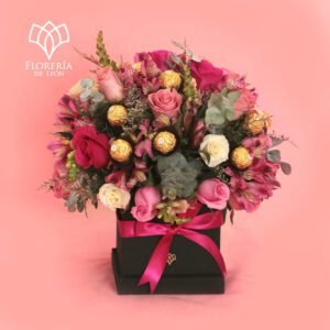 Caja 24 Rosas Con Chocolates