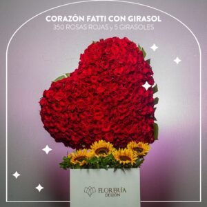 Corazón Fatti con Girasoles