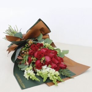 Ramo 12 rosas francés