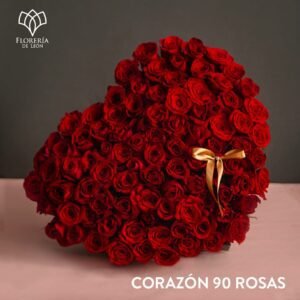 Corazón 90 rosas