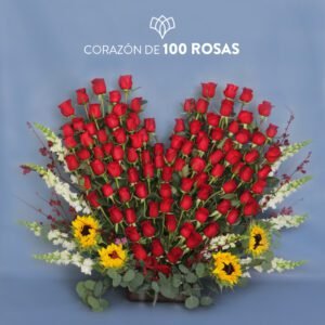 Corazón de 100 Rosas