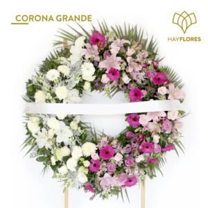 Corona Grande Blanco y Rosa