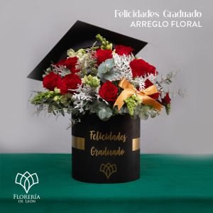 caja de flores para graduaciones