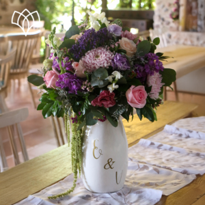 Centro de mesa en florero