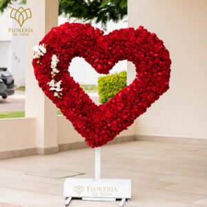 Corazón de 700 rosas centro libre